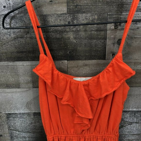 Ann Taylor Loft Spaghetti Strap Ruffle Dress Sz XS - Picture 3 of 7